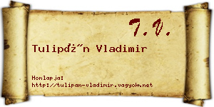 Tulipán Vladimir névjegykártya